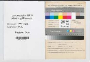 Entnazifizierung Otto Fuehrer , geb. 25.09.1906 (Vollzugsbeamter)