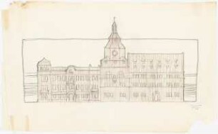 Rathaus, Rudolstadt: Perspektivische Ansicht