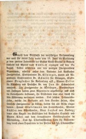 Bericht über die ... Versammlung des Gustav-Adolf-Vereins in Bayern diesseits des Rheins mit der ... Jahresrechnung des Bayer. Haupt-Vereins. 6. 1857 = 2