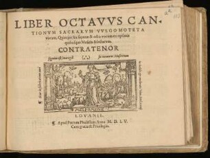 Liber octavus cantionum sacrarum ... quinque et sex vocum. Contratenor