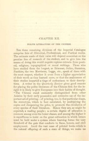 Chapter XII. Polite literature of the Chinese