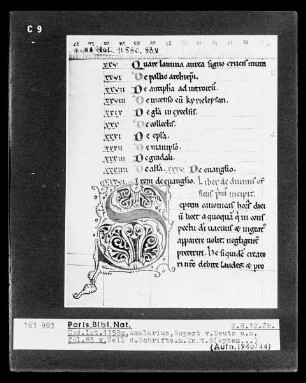 Texte von Amalarius, Rupert von Deutz und anderen — Schriftseite mit Initiale S (eptem...), Folio 83 verso