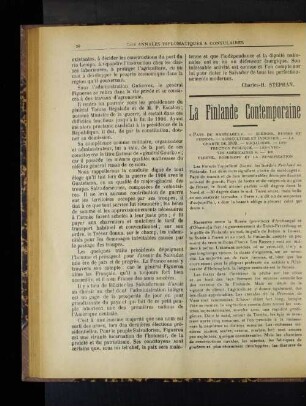 La Finlande Contemporaine