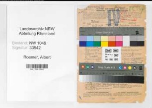 Entnazifizierung Albert Roemer , geb. 23.02.1892 (Lehrer)