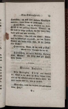 Vierter Auftritt. Die Vorigen. Fritz tritt athemlos ein, [...]