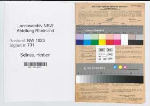 Entnazifizierung Herbert Sellnau , geb. 06.08.1916 (Kaufm.Angest.)