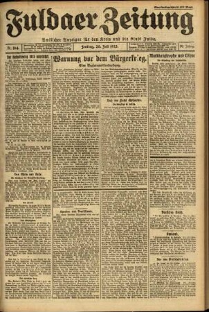Ausgabe vom Freitag, den 20. Juli 1923.