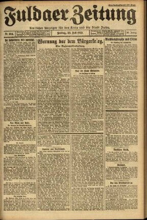 Ausgabe vom Freitag, den 20. Juli 1923.