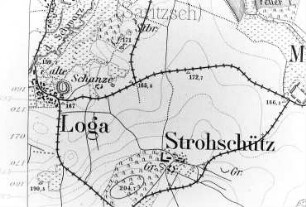 Neschwitz-Loga. Meßtischblatt, Sekt. Luttowitz, 1884 (Sign.: VII 167)