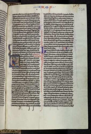 Historisierte Initiale (Buch Amos): V(erba amos): Gott spricht zu Amos