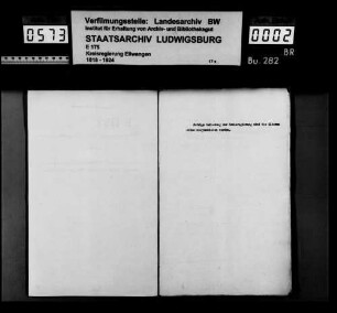 Aktenaussonderung beim Oberamt Mergentheim