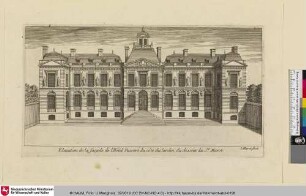 Le Grand Marot, Bl. 93: Eleuation de la facade de l'Hôtel Pussort du côté du Iardin [...]