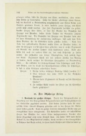 m. Der 30jährige Krieg