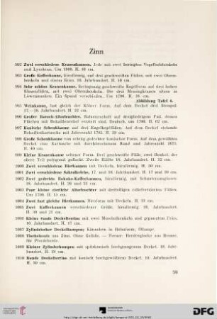 Zinn (Nr. 992-1041)