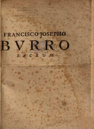 Francisco Josepho Bvrro Sacrum