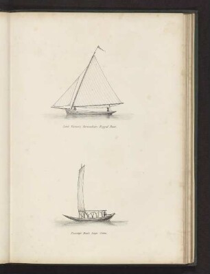 Lord Vernon's Bermudian Rigged Boat. Passage Boat, Lago Como.
