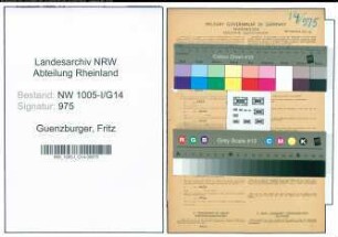 Entnazifizierung Fritz Guenzburger , geb. 07.09.1911 (Redakteur)