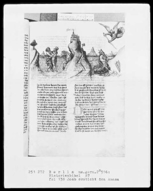 Historienbibel des Alten Testaments — Joab tötet Amasa, Folio 138recto