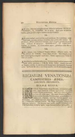 Regiarum Venationum Campestres Aedes, Earumque Ornamenta.