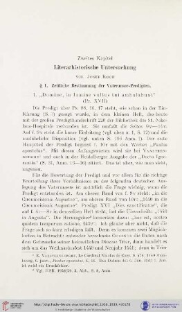 Zweites Kapitel: Literarhistorische Untersuchung