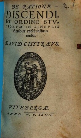 De Ratione Discendi, Et Ordine Studiorum In Singulis Artibus recte instituendo