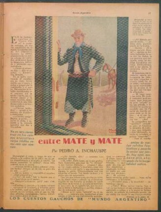 Entre mate y mate : Los cuentos gauchos de "Mundo Argentino"