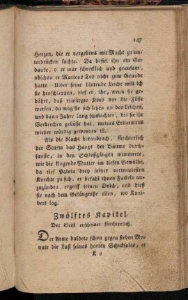 Zwölftes Kapitel. Der Geist erscheinet fürchterlich.