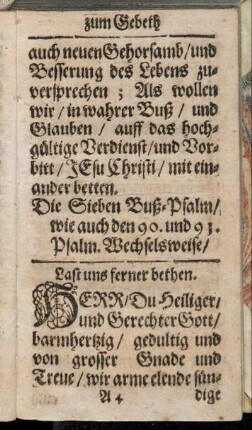 Last uns ferner bethen.