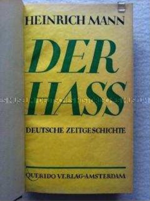 Erstausgabe von Essays von Heinrich Mann