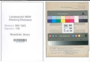Entnazifizierung Bruno Brueckner , geb. 25.05.1891 (Zahnarzt)