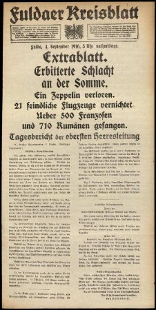 Ausgabe vom Montag, den 04. September 1916.