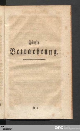 Fünfte Betrachtung.