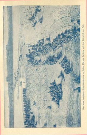 Rast eines japanischen Infanterieregiments am linken Ufer des Tai-tong, auf dem Vormarsch zum Jalu