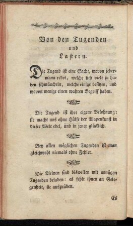 Von den Tugenden und Lastern.