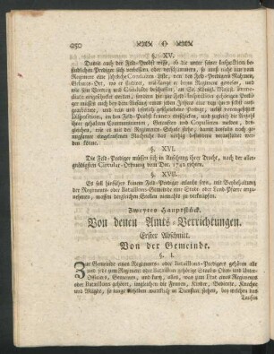 Zweytes Hauptstück. Von denen Amts-Verrichtungen.