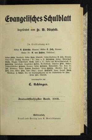 52: Evangelisches Schulblatt - 52.1908