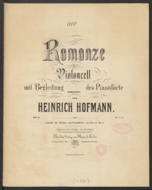 Romanze für Violoncell mit Begleitung des Pianoforte : Op. 48