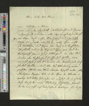 Brief an Heinrich Steiner in Winterthur