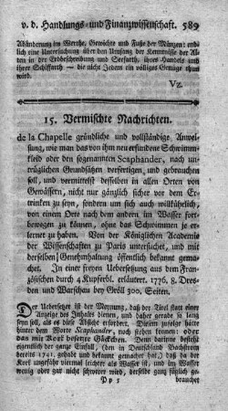 Gründliche und vollständige Anweisung, wie man das von ihm neu erfundene Schwimmkleid oder den sogenannten Scaphander, nach untrüglichen Grundsätzen verfertigen und gebrauchen soll.