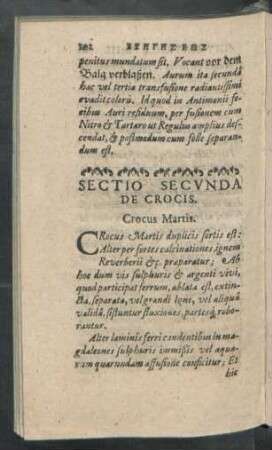 Sectio Secunda De Crocis.