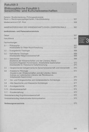 Philosophische Fakultät I: Geschichts- und Kulturwissenschaften