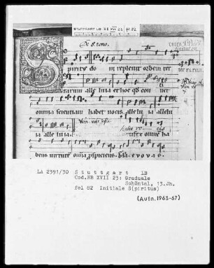 Graduale — Initiale S(piritus), Folio 82recto