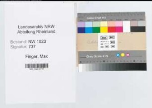Entnazifizierung Max Finger , geb. 10.10.1891 ()