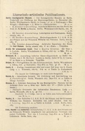 Literarisch-artistische Publikationen
