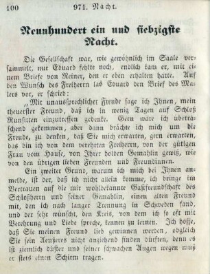 Neunhundert ein und siebzigste Nacht