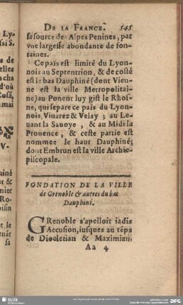 Fondation De La Ville de Grenoble & autres du bas Dauphiné