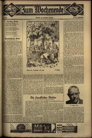 Zweite Ausgabe vom Samstag, den 28. September 1935.
