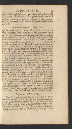 Adhuc de Arithmetica. Cap. XVI.
