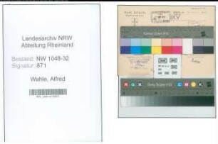 Entnazifizierung Alfred Wahle , geb. 00.00.0000 ()