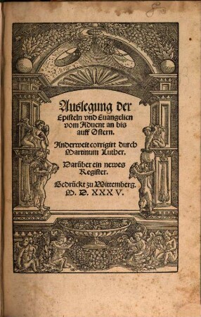 Auslegung der Episteln vnd Euangelien vom Aduent an bis auff Ostern